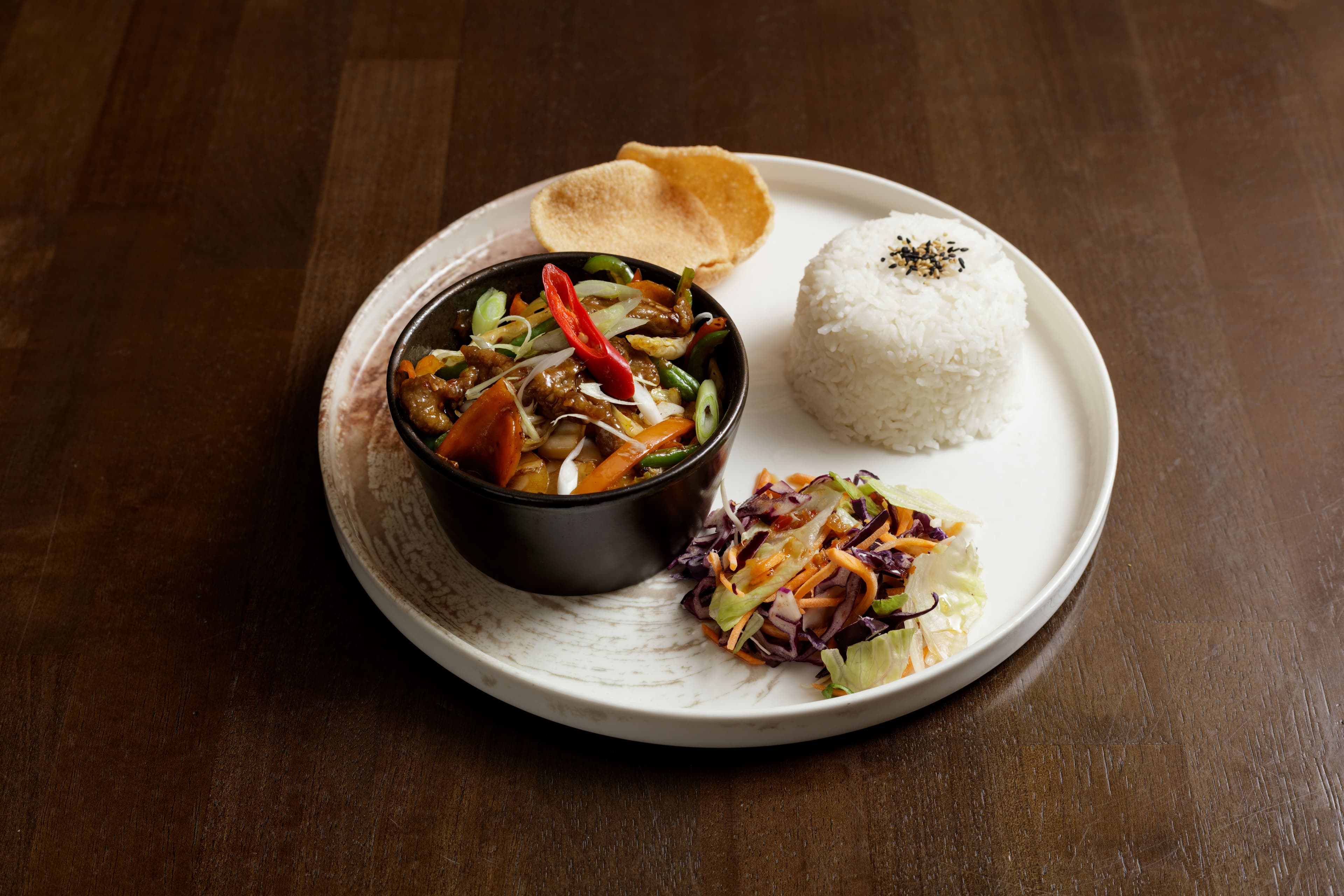 Crispy chilli garlic beef