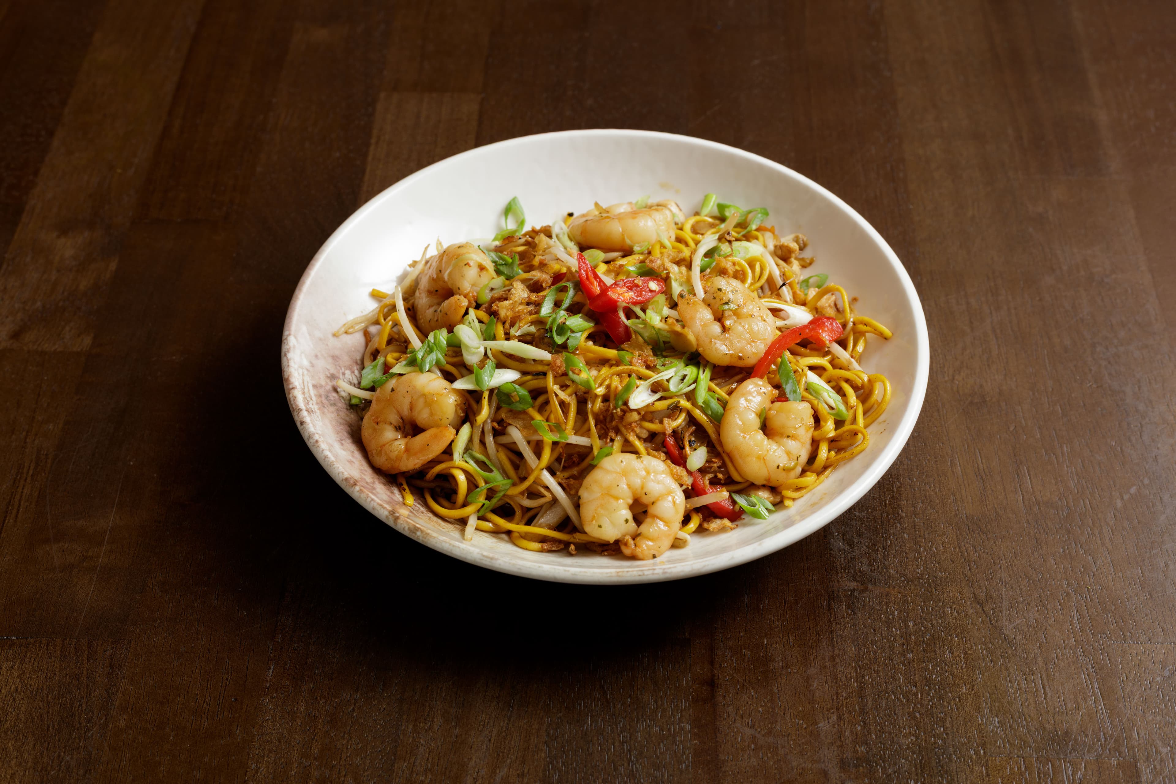 Burnt Chilli Garlic Prawn Noodles