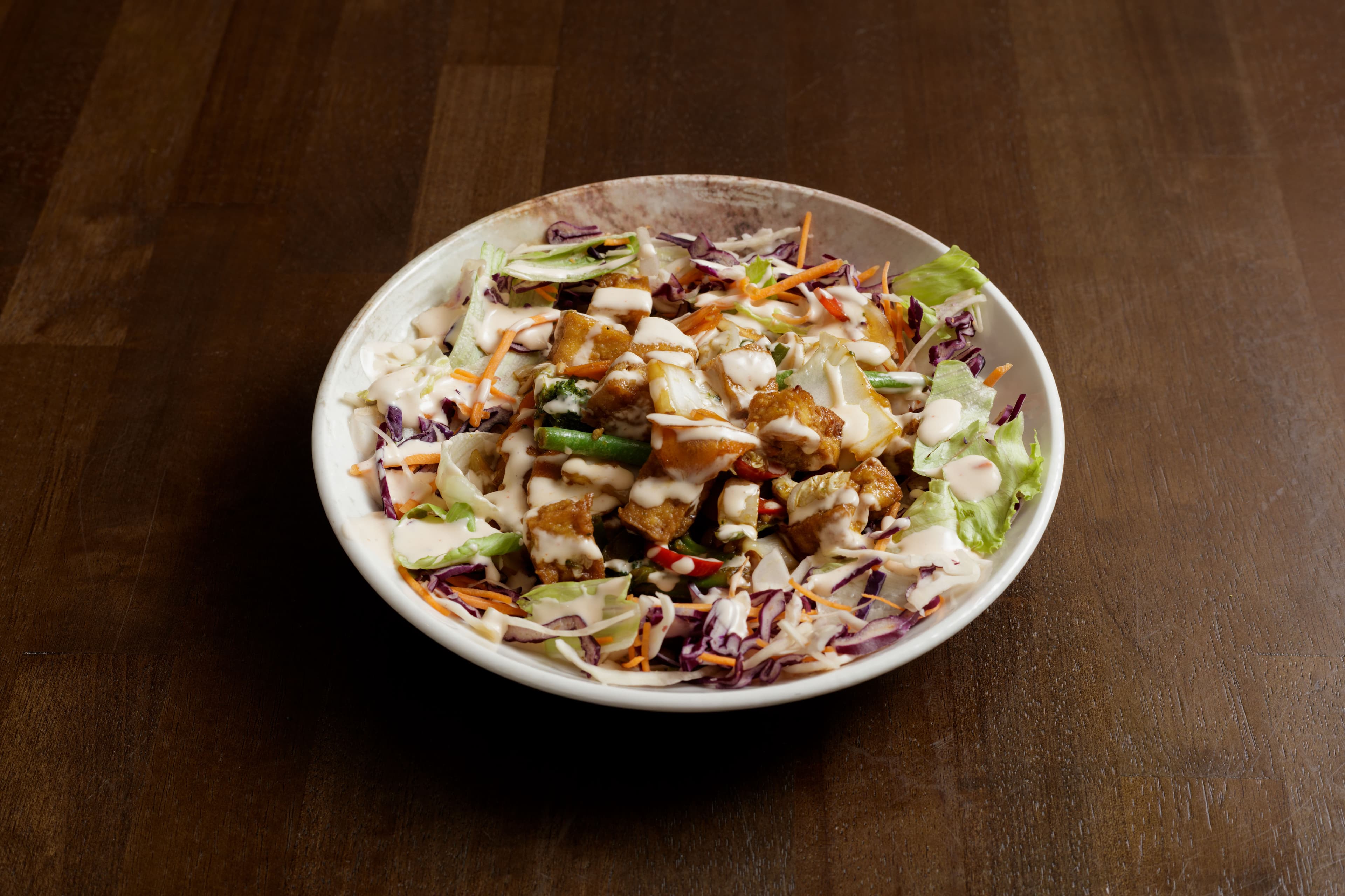Teriyaki Tofu & Asian Green Salad